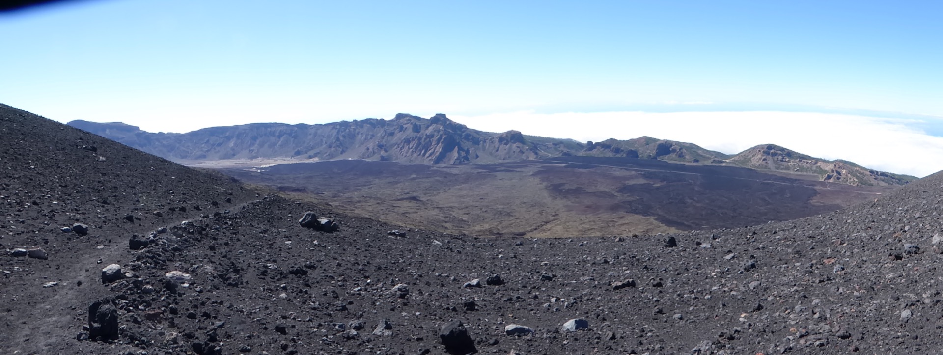 náhorní planina pod sopkou